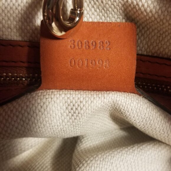 Gucci Soho Large Shoulder Bag in Rust Nubuck Leather - Picture 14 of 16
